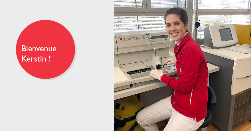 Nouvelle employée Pathovet dans laboratoire histologie